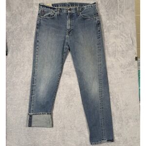 Polo Ralph Lauren Jeans Mens 34x34 Cortlandt 300 Denim Straight Fit Yellow Line